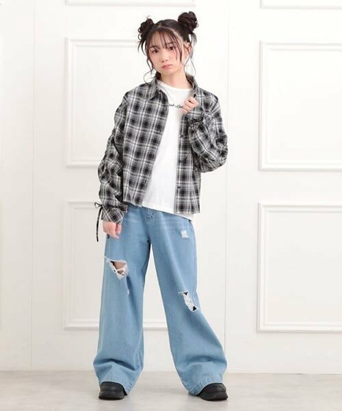 PINK-latte / ピンク ラテ シャツ・ブラウス | 【セットアイテム】起毛チェックシャツ＋ロンT | 詳細11