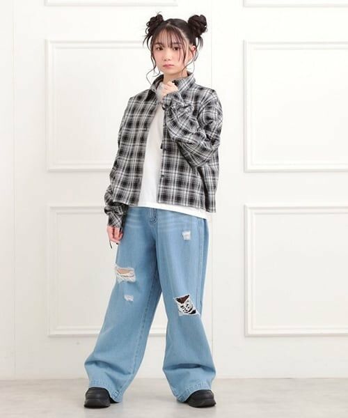 PINK-latte / ピンク ラテ シャツ・ブラウス | 【セットアイテム】起毛チェックシャツ＋ロンT | 詳細12