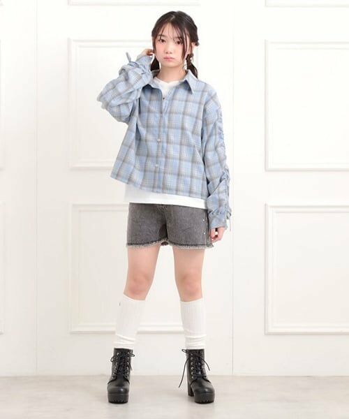 PINK-latte / ピンク ラテ シャツ・ブラウス | 【セットアイテム】起毛チェックシャツ＋ロンT | 詳細15