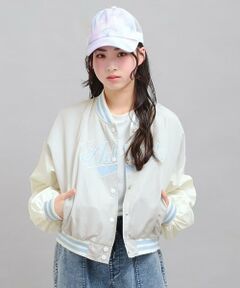 PINK-latte / ピンク ラテ ブルゾン | チアロゴアップリケスタジャン