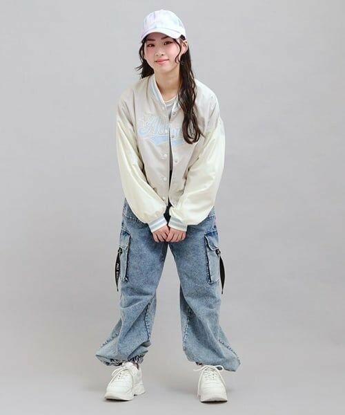 PINK-latte / ピンク ラテ ブルゾン | チアロゴアップリケスタジャン | 詳細11