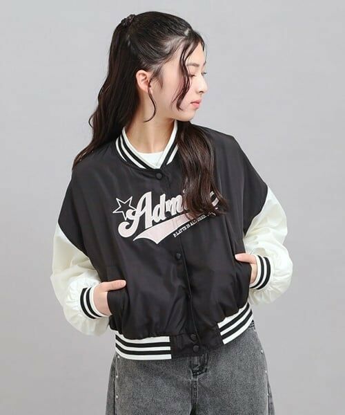 PINK-latte / ピンク ラテ ブルゾン | チアロゴアップリケスタジャン | 詳細15