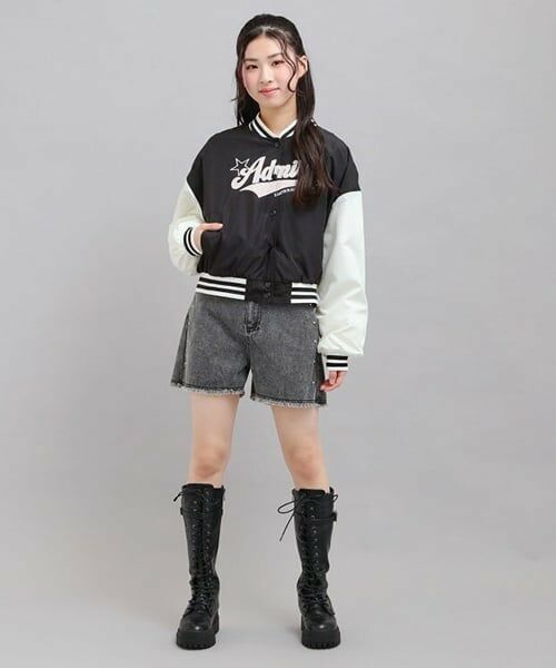 PINK-latte / ピンク ラテ ブルゾン | チアロゴアップリケスタジャン | 詳細16