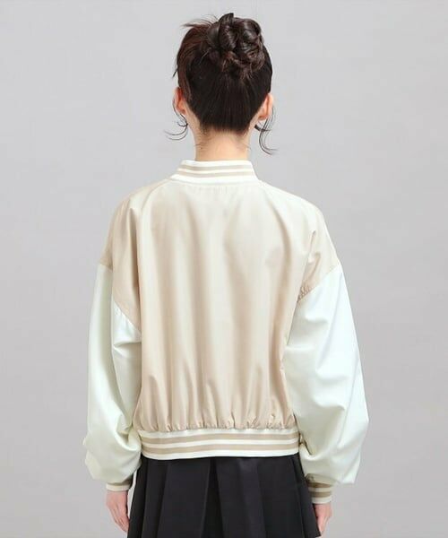 PINK-latte / ピンク ラテ ブルゾン | チアロゴアップリケスタジャン | 詳細3