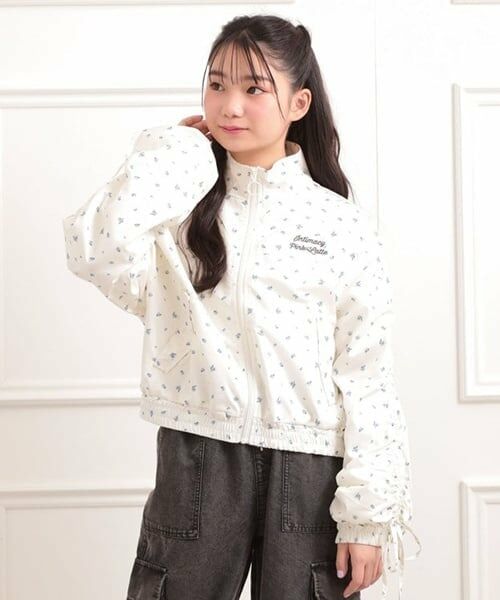 PINK-latte / ピンク ラテ ブルゾン | 袖ドロストブルゾン（アイボリー）