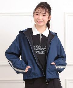 PINK-latte / ピンク ラテ ブルゾン | ロゴラインナイロンパーカーブルゾン