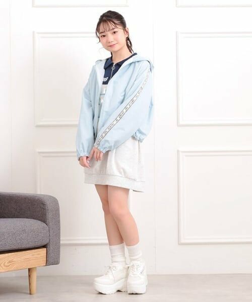 PINK-latte / ピンク ラテ ブルゾン | ロゴラインナイロンパーカーブルゾン | 詳細15