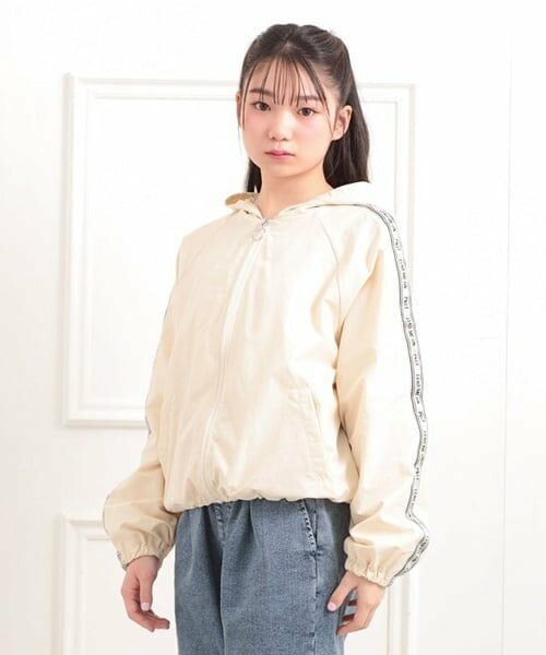 PINK-latte / ピンク ラテ ブルゾン | ロゴラインナイロンパーカーブルゾン | 詳細9