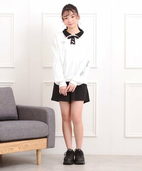 PINK-latte / ピンク ラテ ミニ丈・ひざ丈ワンピース | 【セットアイテム】ミニ裏毛レースアップ＋キュロットパンツ | 詳細14