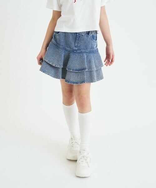 PINK-latte / ピンク ラテ ショート・ハーフ・半端丈パンツ | 裾フレアデニムスカート | 詳細15