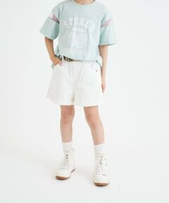 PINK-latte / ピンク ラテ ショート・ハーフ・半端丈パンツ | クリアベルトつきデニムショートパンツ