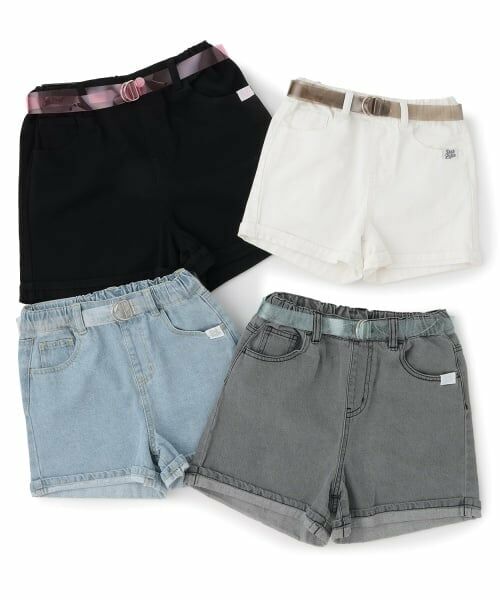 PINK-latte / ピンク ラテ ショート・ハーフ・半端丈パンツ | クリアベルトつきデニムショートパンツ | 詳細10