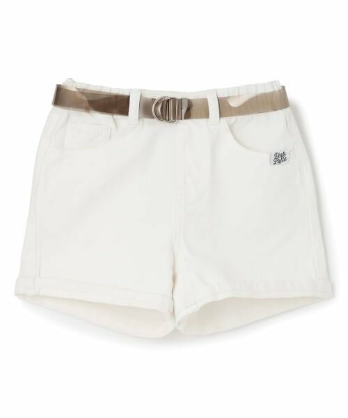 PINK-latte / ピンク ラテ ショート・ハーフ・半端丈パンツ | クリアベルトつきデニムショートパンツ | 詳細12