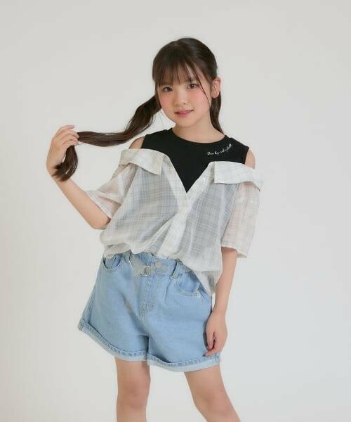 PINK-latte / ピンク ラテ ショート・ハーフ・半端丈パンツ | クリアベルトつきデニムショートパンツ | 詳細22