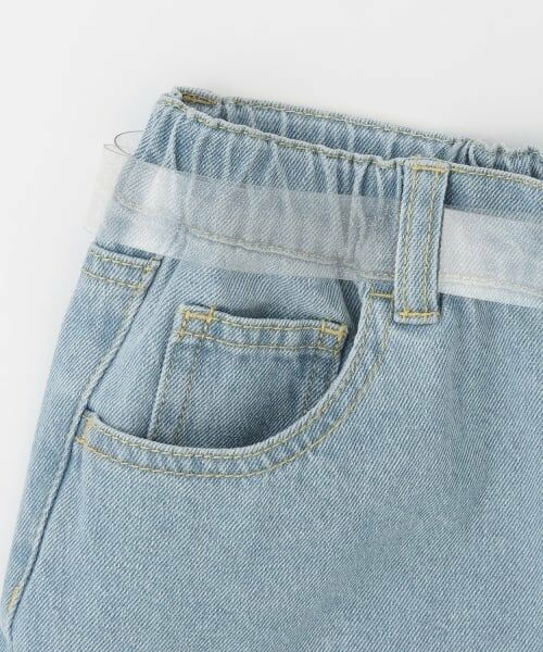 PINK-latte / ピンク ラテ ショート・ハーフ・半端丈パンツ | クリアベルトつきデニムショートパンツ | 詳細4