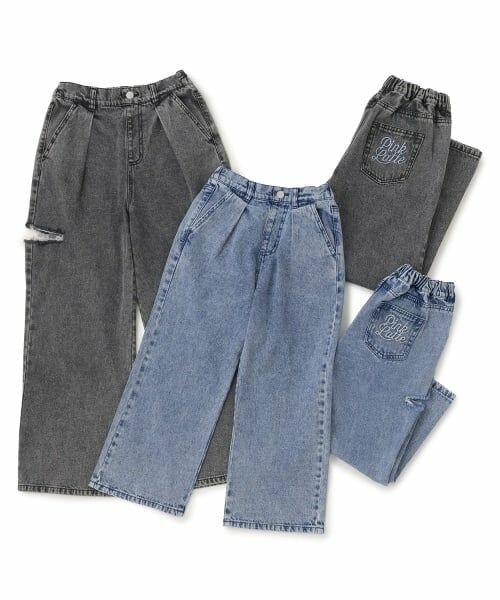 PINK-latte / ピンク ラテ その他パンツ | ダメージアソートタックデニムパンツ | 詳細13