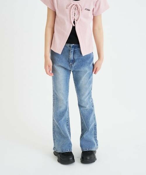 PINK-latte / ピンク ラテ その他パンツ | フレアデニムロングパンツ（ディープ ブルー）
