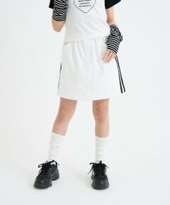 PINK-latte / ピンク ラテ ショート・ハーフ・半端丈パンツ | ラインストレッチ台形スカート