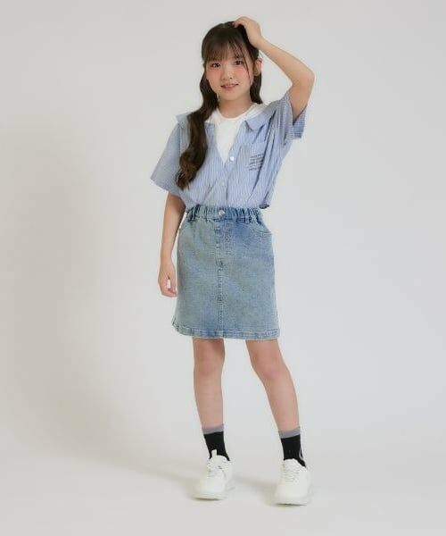 PINK-latte / ピンク ラテ ショート・ハーフ・半端丈パンツ | ラインストレッチ台形スカート | 詳細19