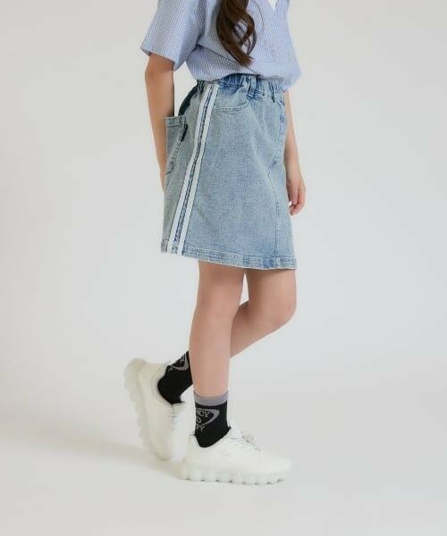 PINK-latte / ピンク ラテ ショート・ハーフ・半端丈パンツ | ラインストレッチ台形スカート | 詳細20