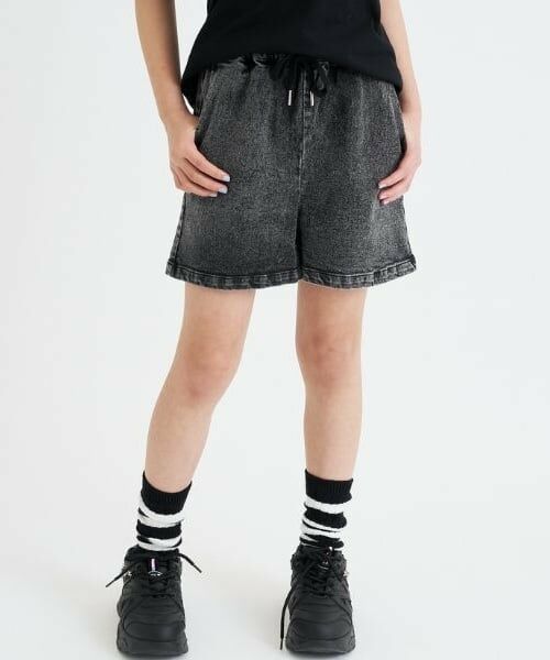 PINK-latte / ピンク ラテ ショート・ハーフ・半端丈パンツ | イージーショートパンツ（グレー）