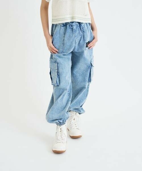 PINK-latte / ピンク ラテ その他パンツ | 【接触冷感】デニムカーゴパンツ（ライト ブルー）