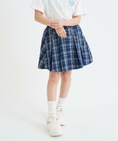 PINK-latte / ピンク ラテ ショート・ハーフ・半端丈パンツ | チェックフロントプリーツスカート