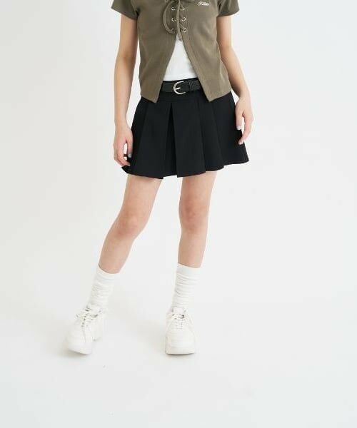 PINK-latte / ピンク ラテ ショート・ハーフ・半端丈パンツ | ベルトつきプリーツミニスカート | 詳細11