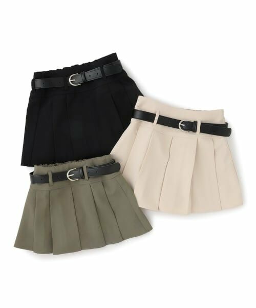 PINK-latte / ピンク ラテ ショート・ハーフ・半端丈パンツ | ベルトつきプリーツミニスカート | 詳細7