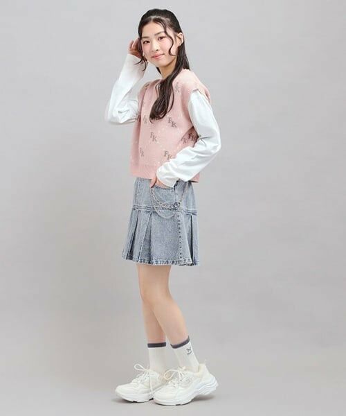 PINK-latte / ピンク ラテ ミニ・ひざ丈スカート | チェーン付きプリーツスカート | 詳細13