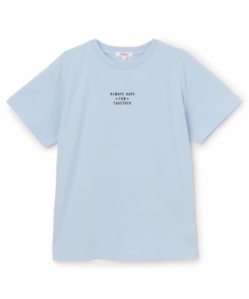 PINK-latte / ピンク ラテ Tシャツ | 【デイリープライス】ロゴくまちゃん半袖Tシャツ（サックス）