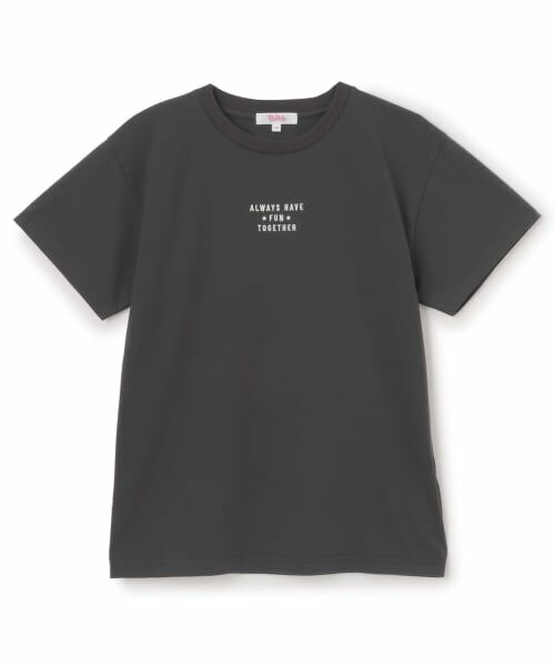 PINK-latte / ピンク ラテ Tシャツ | 【デイリープライス】ロゴくまちゃん半袖Tシャツ（チャコール）