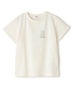 PINK-latte / ピンク ラテ Tシャツ | 【デイリープライス】サークルロゴ発砲くまちゃん半袖T