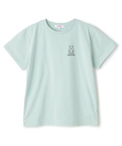 PINK-latte / ピンク ラテ Tシャツ | 【デイリープライス】サークルロゴ発砲くまちゃん半袖T