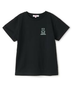 PINK-latte / ピンク ラテ Tシャツ | 【デイリープライス】サークルロゴ発砲くまちゃん半袖T
