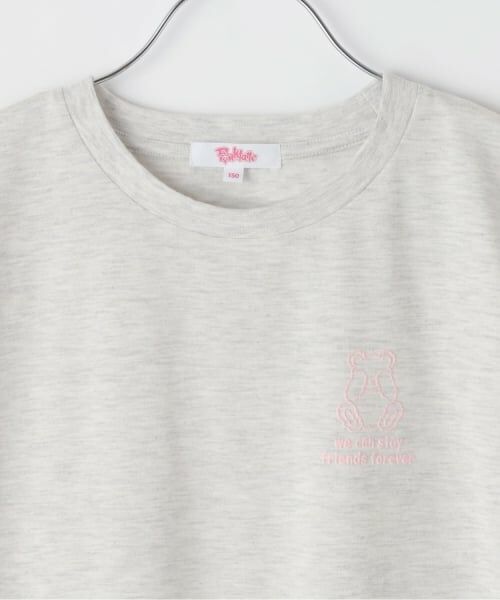 PINK-latte / ピンク ラテ Tシャツ | 【デイリープライス】サークルロゴ発砲くまちゃん半袖T | 詳細2