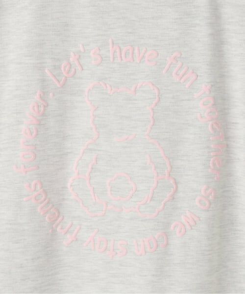 PINK-latte / ピンク ラテ Tシャツ | 【デイリープライス】サークルロゴ発砲くまちゃん半袖T | 詳細6