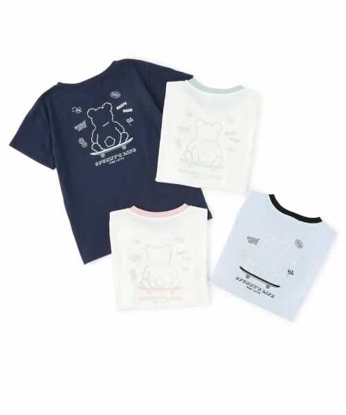 PINK-latte / ピンク ラテ Tシャツ | 【デイリープライス】箔プリントスケボーくまちゃん半袖Tシャツ | 詳細6