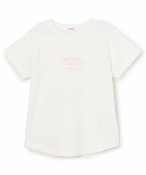 PINK-latte / ピンク ラテ Tシャツ | 【デイリープライス】グラデくまちゃん半袖チュニックTシャツ（オフ ホワイト）