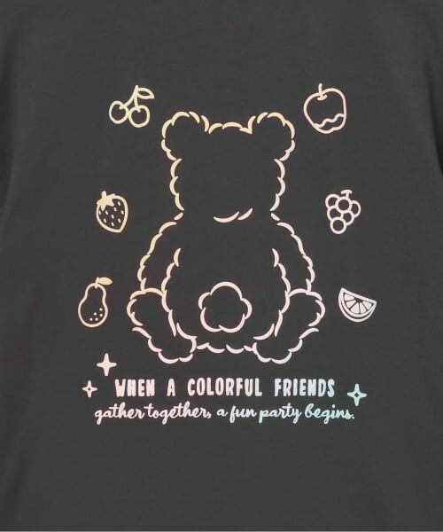 PINK-latte / ピンク ラテ Tシャツ | 【デイリープライス】グラデくまちゃん半袖チュニックTシャツ | 詳細6