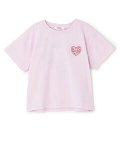 PINK-latte / ピンク ラテ Tシャツ | 【デイリープライス】バックハートラメロゴ半袖Tシャツ