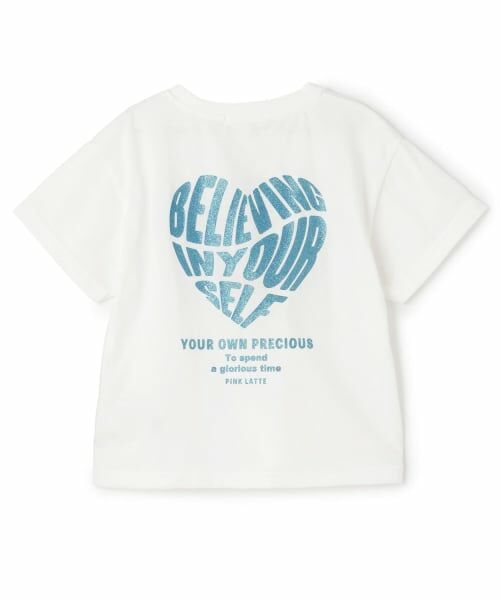 PINK-latte / ピンク ラテ Tシャツ | 【デイリープライス】バックハートラメロゴ半袖Tシャツ | 詳細1