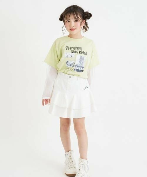 PINK-latte / ピンク ラテ Tシャツ | メッシュ袖切替ドッキングビッグTシャツ | 詳細17