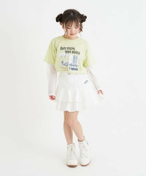 PINK-latte / ピンク ラテ Tシャツ | メッシュ袖切替ドッキングビッグTシャツ | 詳細18