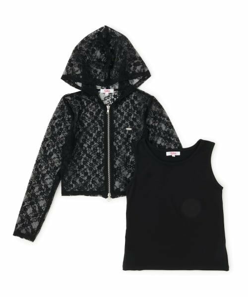 PINK-latte / ピンク ラテ パーカー | 【セットアイテム】レースパーカー＋タンクトップ | 詳細2