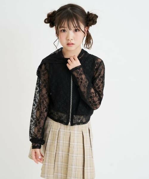 PINK-latte / ピンク ラテ パーカー | 【セットアイテム】レースパーカー＋タンクトップ（黒）