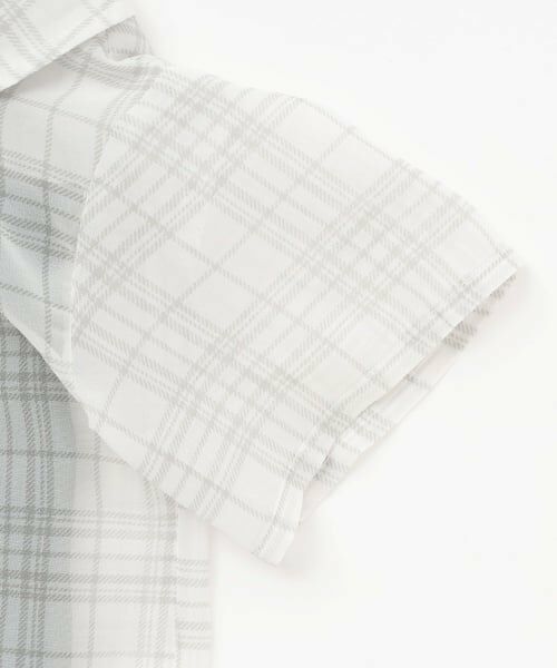 PINK-latte / ピンク ラテ シャツ・ブラウス | 肩あきシアーチェックドッキングシャツ | 詳細3