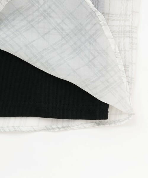 PINK-latte / ピンク ラテ シャツ・ブラウス | 肩あきシアーチェックドッキングシャツ | 詳細5