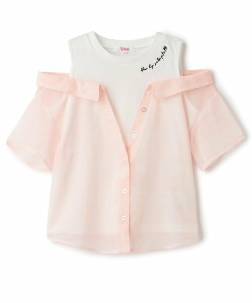 PINK-latte / ピンク ラテ シャツ・ブラウス | 肩あきシアーチェックドッキングシャツ | 詳細9