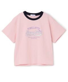 PINK-latte / ピンク ラテ Tシャツ | 【別注】ロゴプリントリンガーTシャツ